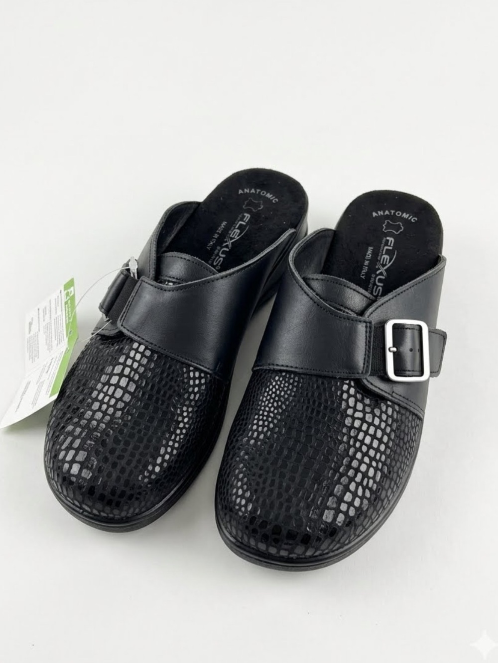 Flexus by Spring Step emanuela shoes black slip on clog size EU 36 US 5.5-6 new